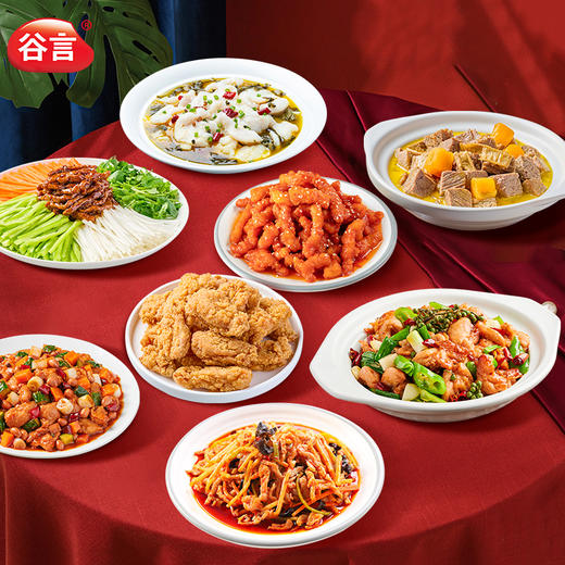 心选丨谷言家宴菜-八方来财 谷言家宴礼盒（8道菜)  3165g/盒  商品图2