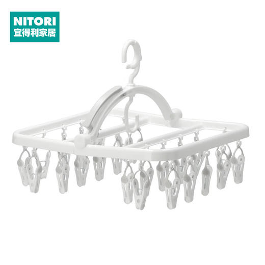 NITORI宜得利家居 晾衣夹塑料多功能家用简易挂取方形衣架SN02 商品图0