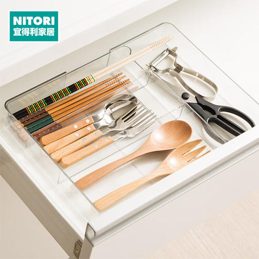 NITORI宜得利家居 日用简约家用收纳纵横可伸缩整理托盘 商品图0