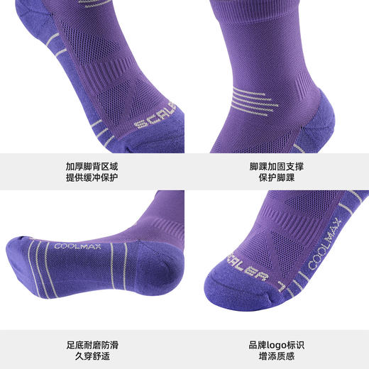 +【乐粉专属】SCALER思凯乐户外徒步袜子coolmax运动男女越野跑登山徒步中筒袜S7240062 商品图3