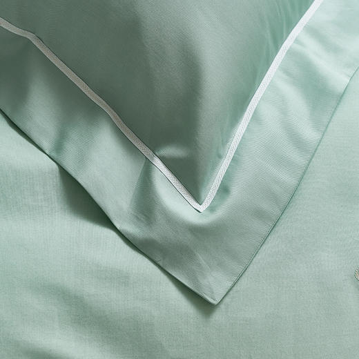 【春上新】10楼 富安娜 素绣床单四件套 / 国色系列·婉若清风 吊牌价2980~2680元 活动价 699-799元 商品图5