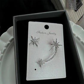 不对称双流星银针耳环-纪念日百货门店同款168644109