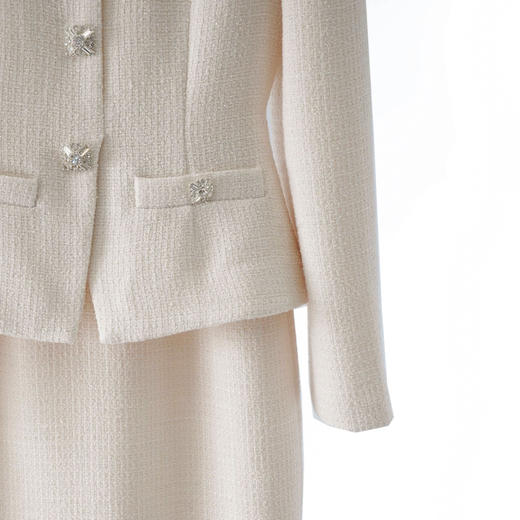 「自」全新升级【铂金会员339/天猫459/差价120】(35045)洛诗琳气质小香风连衣裙2026早春新款粗花呢气质假两件连衣裙女 商品图3