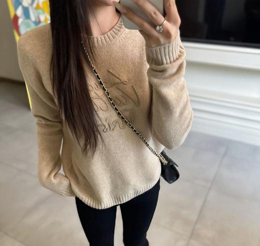 【非质量问题不退】PP18-驴家 2026春夏浮雕字母圆领针织衫  (CC*PP) 商品图9