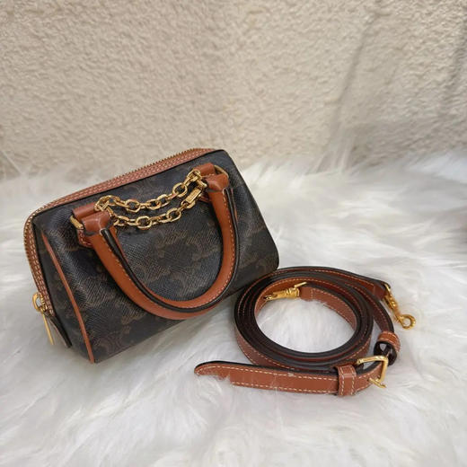 Celine 凯旋门 老花 Mini 斜挎包 商品图0