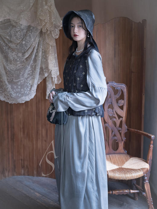 Paul Harnden 壁画灰古典花卉真丝织锦WHISTLE BLOWER BONNET 商品图8