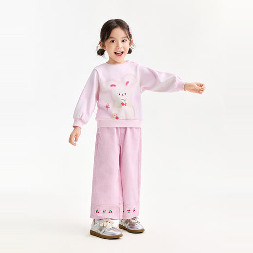 【实体店同款】女童圆领长袖卫衣春季新款安奈儿童装XG611053 商品图5