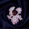 奢华珠宝款红宝石鸢尾花胸针，轻奢精致晚宴外套高级感配饰花朵胸花LY-Z-036 商品缩略图0
