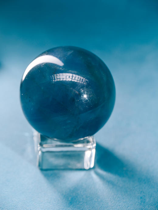 迷罗元和堂 萤石球宇宙蓝带云层霞光直径约5.3cm【器悟雅玩】 商品图0