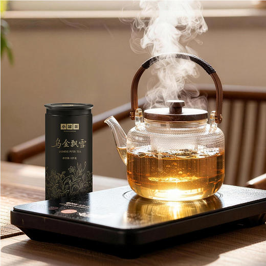 小罐茶·乌金飘雪（茉莉普洱茶）125g   自饮尝鲜  100%纯鲜花窨制 商品图6