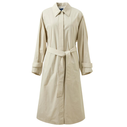 三彩2026春季新款宽松长款风衣外套长袖单排扣开衫通勤气质S 商品图4