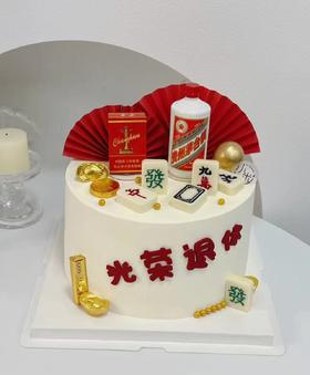 光荣退休-生日蛋糕