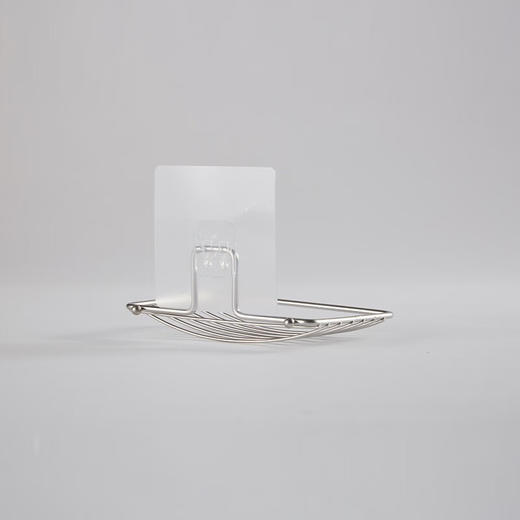 NITORI宜得利家居 免打孔浴室肥皂架沥水强力贴片 不锈钢皂架 商品图5