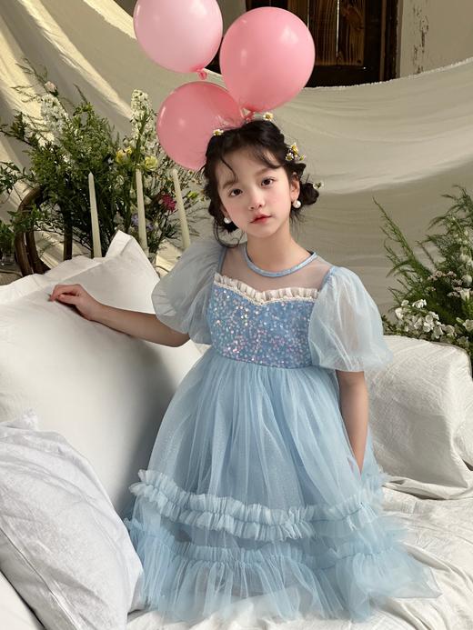 雾蓝连衣裙 商品图3