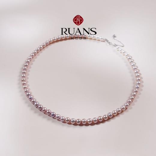 阮仕珍珠 鸢尾诗篇系列S925银 淡水珍珠项链5.5-6mm 近圆 极微瑕极强光 商品图0