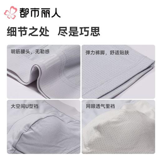 都市丽人内裤男士内裤空气棉内裤棉平角内裤明筋内裤FKCC28 商品图3