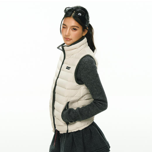 Ariseism 美式复古高级感排骨羽绒马夹外套女秋冬新款保暖上衣 商品图1