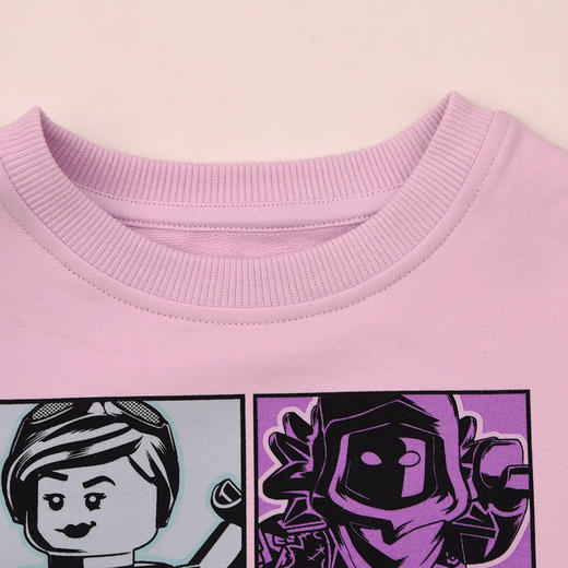 棉果果× LEGO女童春秋卫衣内搭纯棉小线圈圆领套头卫衣L122180226180 商品图2