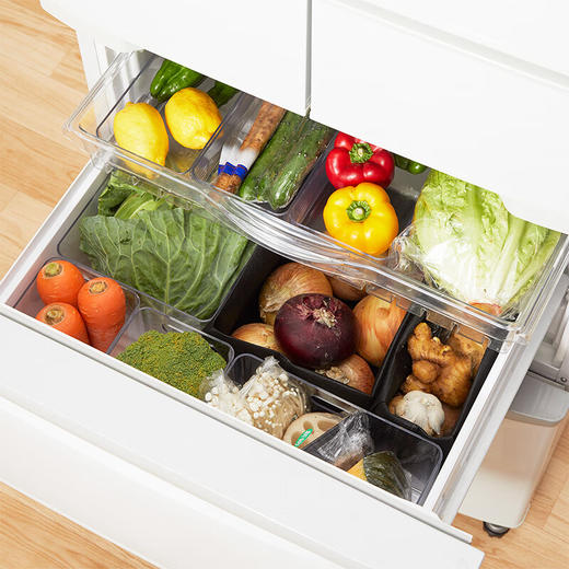 NITORI宜得利家居 厨房家用置物盘日常储物简约透明蔬菜冷藏收纳托盘 商品图1