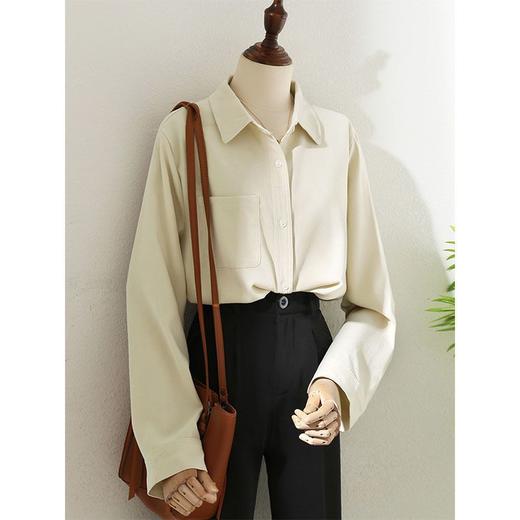 【感磨毛加厚衬衫外套】秋冬季新款 通勤气质显瘦设计感长袖衬衣 商品图1
