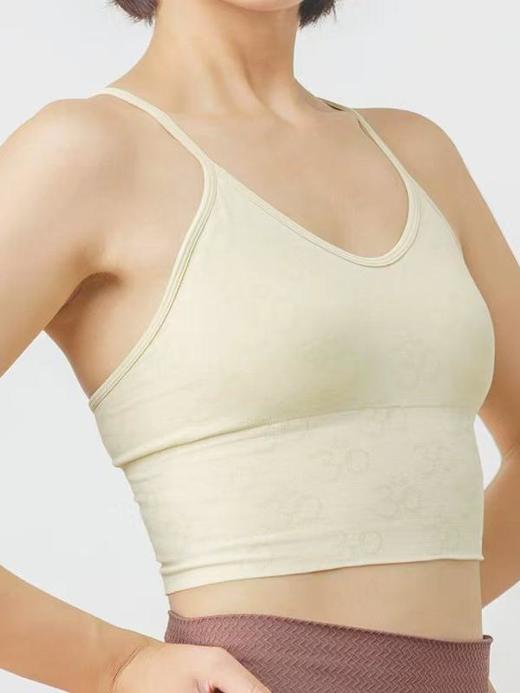 AddOne+1 New +1瑜伽运动小众设计OM印花高弹吊带V领短背心 商品图3