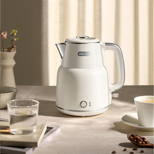 小熊（Bear）电热水壶恒温烧水壶316L不锈钢无缝一体内胆自动断电 1.5L大容量家用保温壶 ZDH-F15E7 商品图0