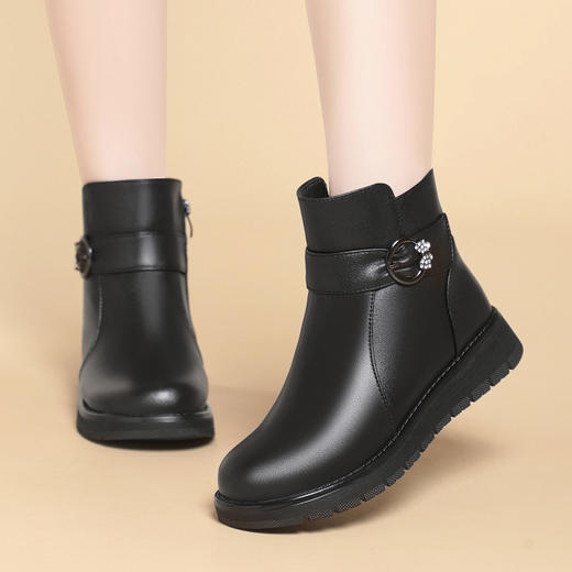 中跟粗跟防滑底妈妈棉鞋雪地靴KQ-SS7718加大码43 商品图2