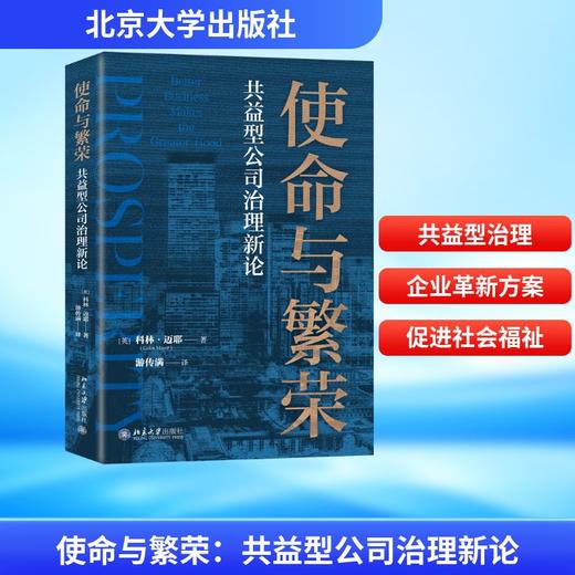 使命与繁荣：共益型公司治理新论 商品图0