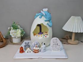 天空龙破蛋周岁定制蛋糕