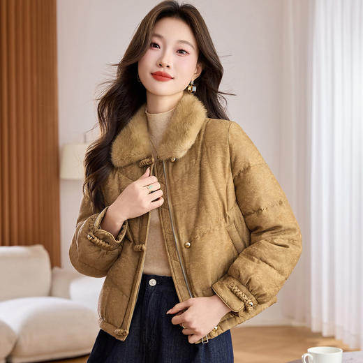 时尚加厚羽绒服，洋气显瘦百搭白鸭绒外套HR-YRX9323 商品图2