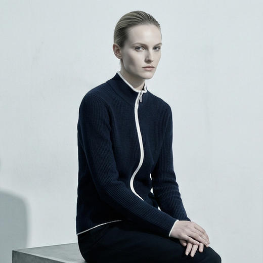 KINGDEER/KD春秋休闲针织半高领拉链开衫羊绒衫L805942经典基本款/气质款鹿王 商品图9