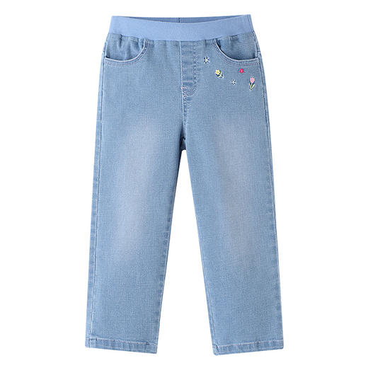 【实体店同款】女童全腰牛仔长裤春季新款安奈儿童装XG616064 商品图5