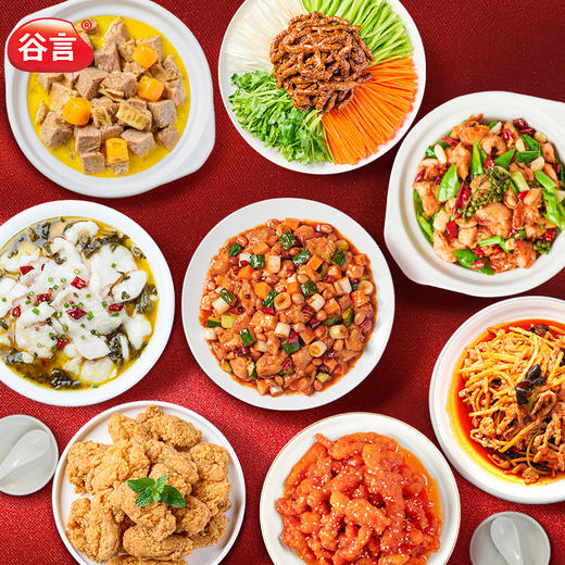心选丨谷言家宴菜-八方来财 谷言家宴礼盒（8道菜)  3165g/盒  商品图3