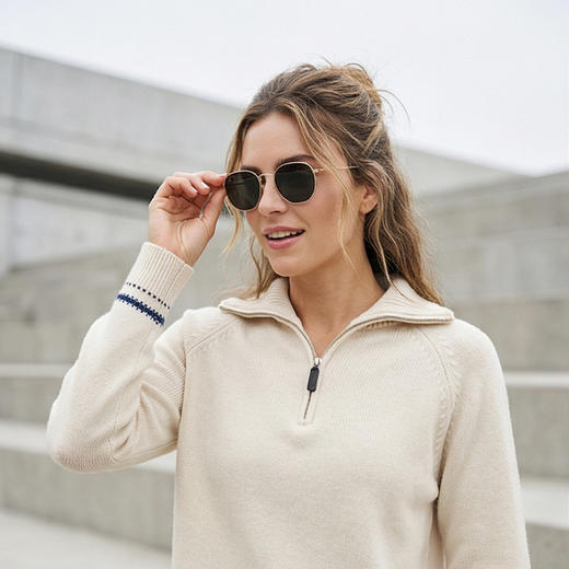 KINGDEER/KD外套加厚【棕标甄选】秋冬羊绒衫慵羊绒衫L805924轻运动/花朵/休闲款鹿王 商品图2