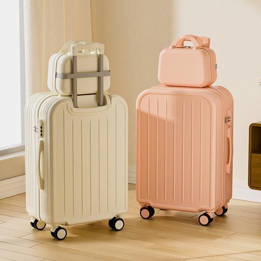 春节不打烊【化妆包+行李箱❗出行新乐趣】行李箱20寸登机新款拉杆箱女高颜值耐用密码箱男女学生旅行箱杯架。rf 商品图3