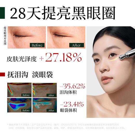 松生紧致抗皱眼霜淡化细纹黑眼圈修护舒缓改善眼周带电动按摩头 商品图3