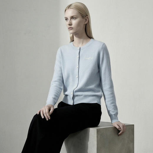 KINGDEER/KD秋冬新款百搭休闲宽松圆领羊绒开衫 约260g L805587经典基本款/气质款/100%山羊绒鹿王 商品图13