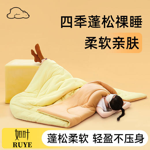 【如叶 · 暖绒被】如叶暖绒被冬加厚保暖被芯纤维被宿舍家用冬被 商品图0