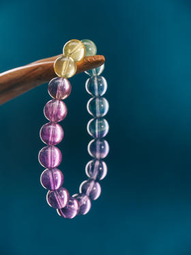 迷罗元和堂 彩萤石单圈手串糖果色 色标级珠径1.1【器悟雅玩】