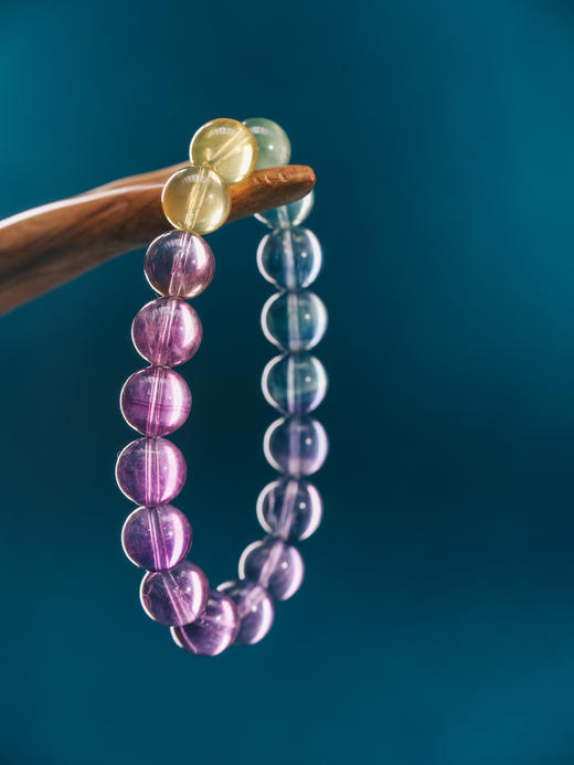 迷罗元和堂 彩萤石单圈手串糖果色 色标级珠径1.1【器悟雅玩】 商品图0