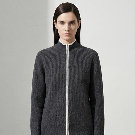 KINGDEER/KD春秋休闲针织半高领拉链开衫羊绒衫L805942经典基本款/气质款鹿王 商品图8