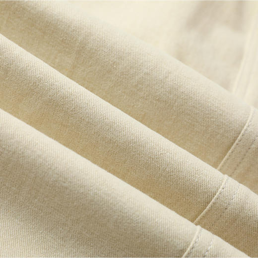 Famecoco范可儿通勤舒适棉质半裙秋季织带拼接松紧腰设计感中长款A字半身裙FAB6HA010 商品图3