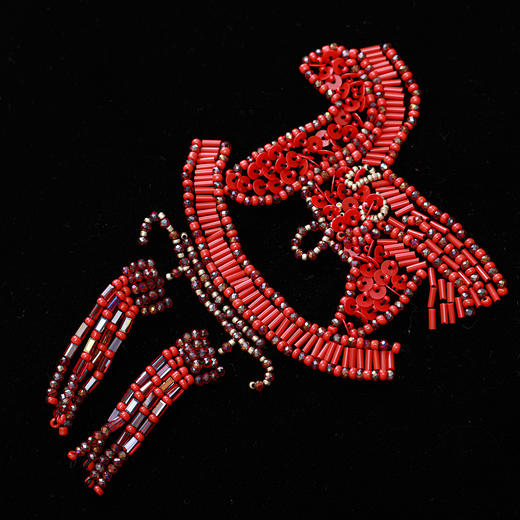 早春新款新中式立领钉珠亮片马到成功丝绒马甲WLZD2601101 商品图3