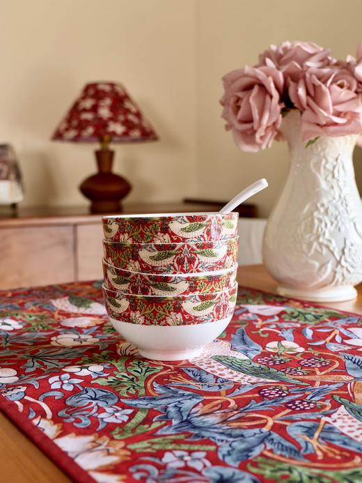 补货返团 新增饭碗、汤勺等‼️英国Morris草莓小偷骨瓷马克杯/汤碗/餐盘 商品图4