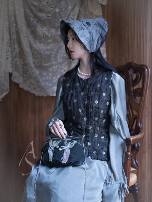 Paul Harnden 壁画灰古典花卉真丝织锦WHISTLE BLOWER BONNET 商品图6