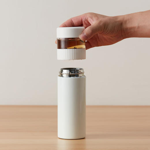 NITORI宜得利家居 便携式茶水分离不锈钢保温杯闷茶杯 商品图1