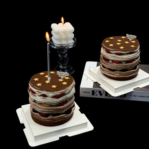 4寸星星巧克力千层（草莓➕车厘子） 商品图0