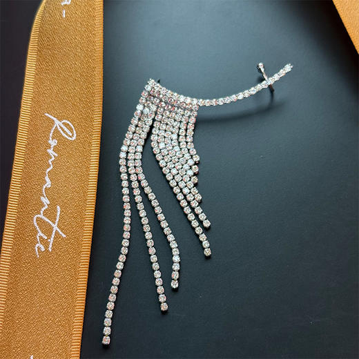摇曳流苏点缀璀璨水钻银针耳环-纪念日百货门店同款168644088 商品图3