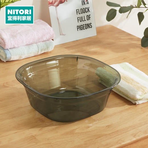 NITORI宜得利家居 浴室厨房适用PET透明脸盆洗脸洗水果轻便易拿 商品图0