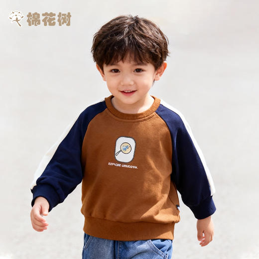 ⁵39元/件【男童长袖卫衣】TWQLBD3067咖啡色 WYY05-QTT-AYD 商品图0